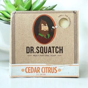 Dr. Squatch Cedar Citrus Soap Bar for Men Natural Peppermint Leaves‎ 5 oz